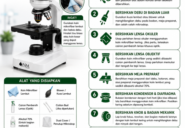 Cara Membersihkan Mikroskop Binokuler