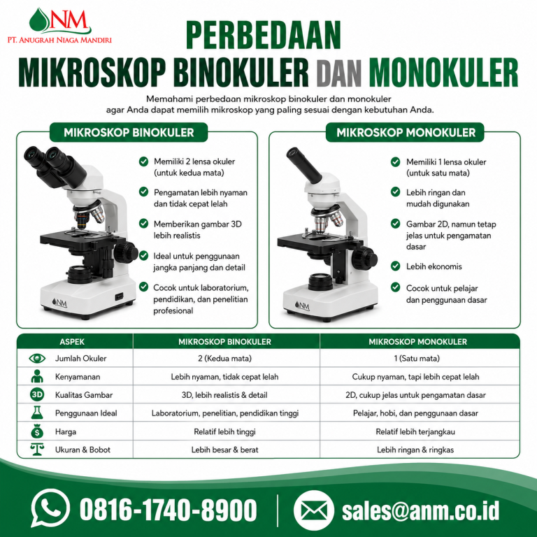 Perbedaan Mikroskop Binokuler dengan Mikroskop Monokuler