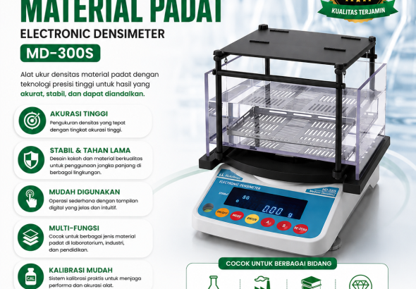 Alat Ukur Densitas MD-300S Densimeter Andal untuk Material Padat