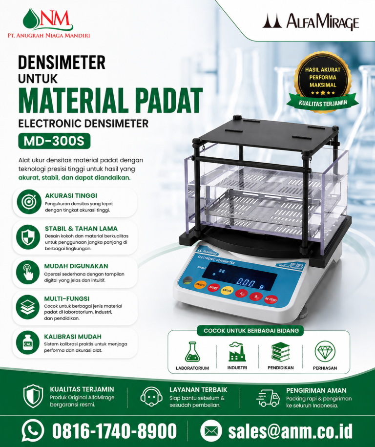 Alat Ukur Densitas MD-300S Densimeter Andal untuk Material Padat