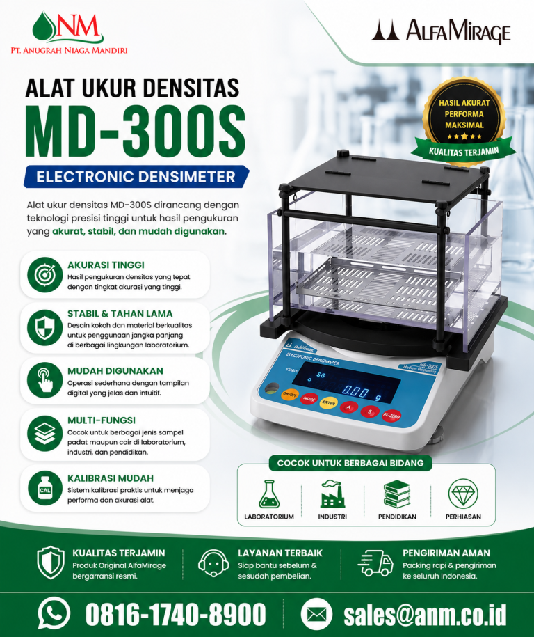 Alat Ukur Densitas MD-300S Solusi Presisi untuk Industri dan Laboratorium