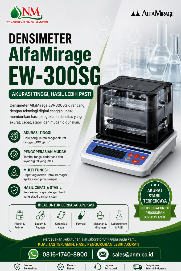 Densimeter AlfaMirage EW-300SG Pengertian, Spesifikasi, Prinsip Kerja, dan Aplikasi