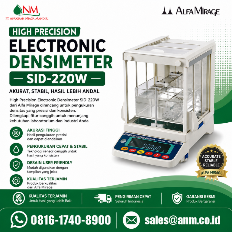 High Precision Electronic Densimeter SID-220W Teknologi Pengukuran Berat Jenis Tingkat Lanjut