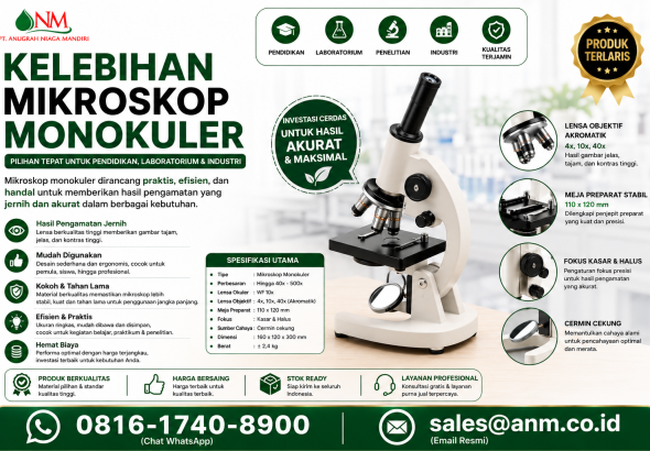 Kelebihan Mikroskop Monokuler PT.Anugrah Niaga Mandiri