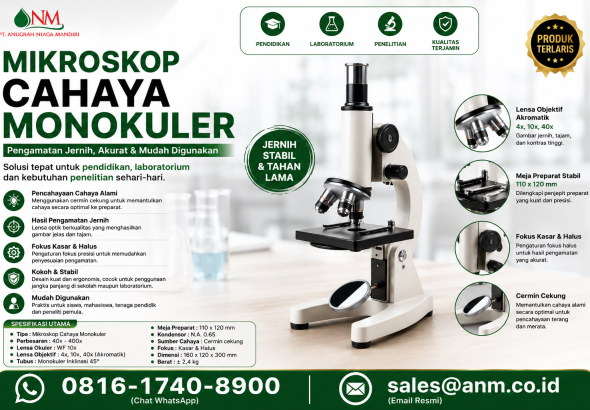Mikroskop cahaya monokuler PT.Anugrah Niaga Mandiri