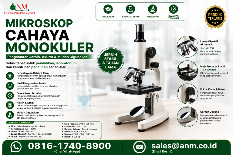 Mikroskop cahaya monokuler PT.Anugrah Niaga Mandiri